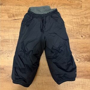 REI Toddler Snow Ski Pants pull on elastic waist Black Size 3T
